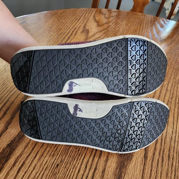 Toms Women's Del Rey Knit Fashion Sneakers Black Plum Purple Size 7 - Picture 8 of 8